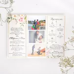 Покани Trifold Floral open