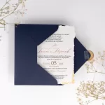 Покана Navy Blue Regal slightly open