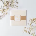 Покана Gold Champagne Classicfold Square closed
