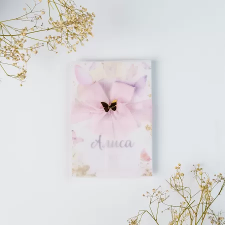 Покана Butterflies Vellum Wrap