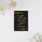 Покана Emerald Green Vellum Wrap Back