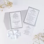 Покана Polished Silver Pocket Fold open 2