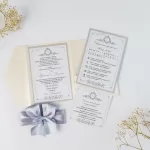 Покани Champagne Silver Pocket Fold Open 1