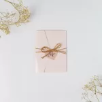 Покана Blush Pocket Fold Heart