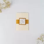 Покани Champagne Gold Pocket Fold