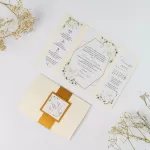 Покани Champagne Gold Pocket Fold Open 2