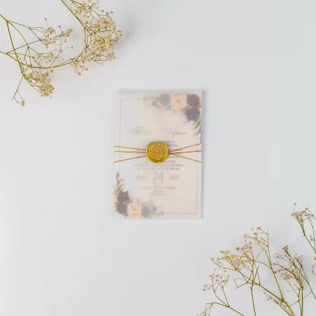 Покана Marsala Vellum Wrap