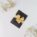 Покана Black And Gold Classicfold Side