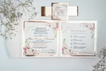 Покана Rose Gold Classicfold Square open