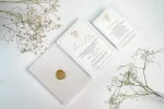 Покана Champagne Two Part Envelope open