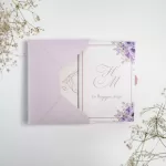 Покана Lavender Envelop Simple Fold slightly open