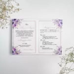покана Lavender Envelop Simple Fold open inside