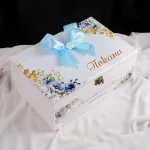 Подаръчен Сет Покана За Кумове Light Blue 3
