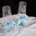 Комплект Вино и Кумски Чаши - Light Blue 1