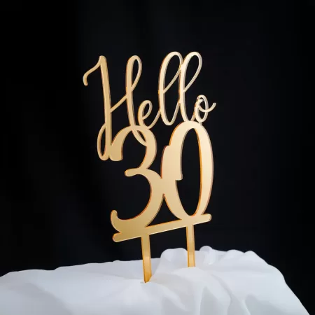 Топер за торта - Hello 30 1