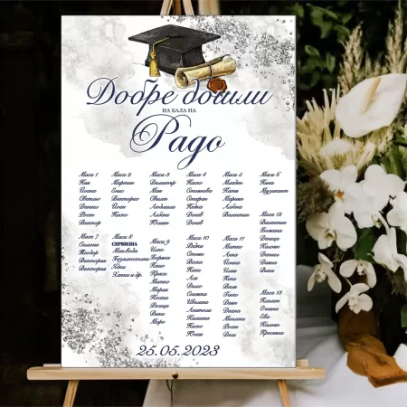Приведствено табло Graduation "Добре дошли"