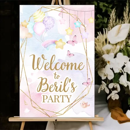 Настанително табло Pink Party "Welcome to party"