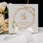 Стъклена покана нежна зеленина твърди корици Luxglass 1