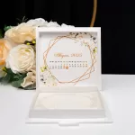 Стъклена покана нежна зеленина твърди корици Luxglass 3
