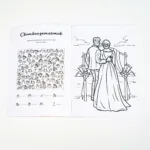 Сватбена книжка за деца с моливи - бяла 3